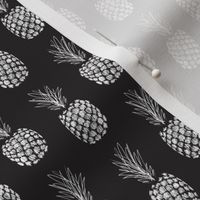 small sketchy pineapple_ black and white