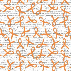 you never fight alone orange ribbons small scale