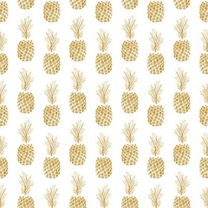 small sketchy pineapple_gold and white