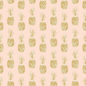 small sketchy pineapple_pale peach white and gold