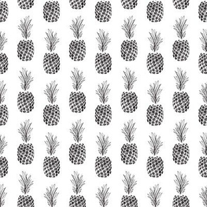 small sketchy pineapple_white and black