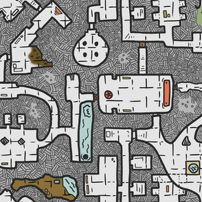 Large Dungeon Crawl Map Full Colour