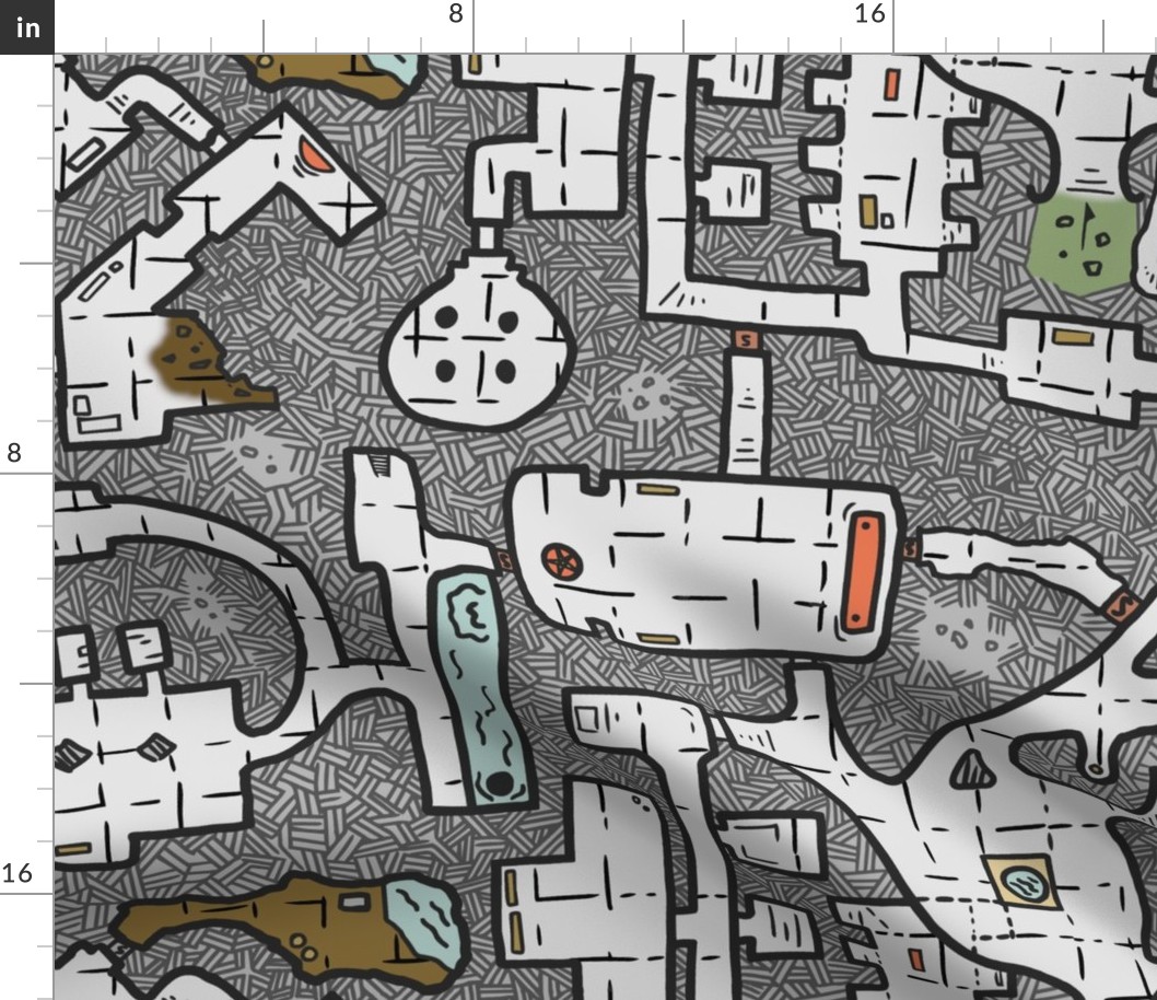 Large Dungeon Crawl Map Full Colour