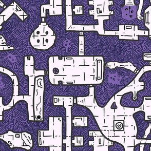 Large Dungeon Crawl Map Purple