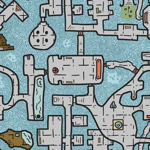 Dungeon Map Fabric, Wallpaper and Home Decor | Spoonflower