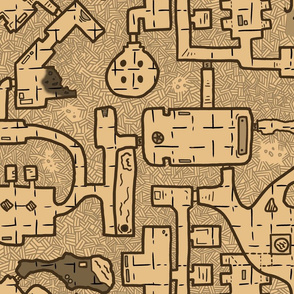 Large Dungeon Crawl Map Sepia