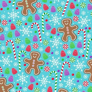 Jolly Gingerbread (Teal)