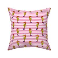Seahorse Pink Stripe Small