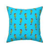Seahorse  Turquoise Blue Small