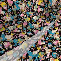 Cats & Girls Confetti - black 