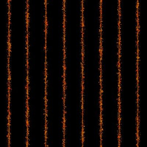 Splatter Pinstripe: Orange + Black