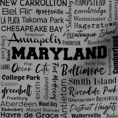 Maryland cities, gray