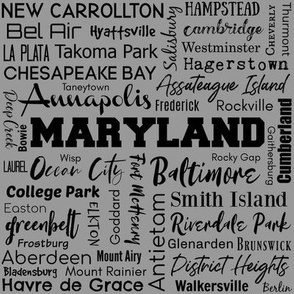 Maryland cities, gray