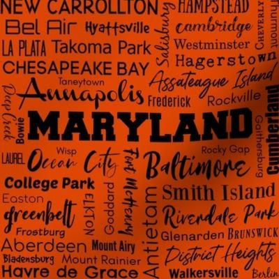 Maryland cities, orange