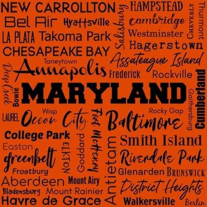 Maryland cities, orange