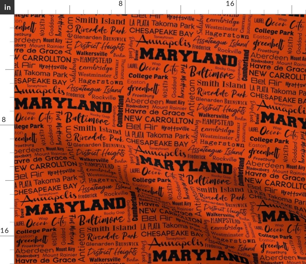 Maryland cities, orange