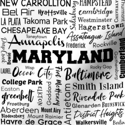 Maryland cities, white