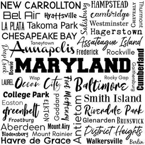 Maryland cities, white