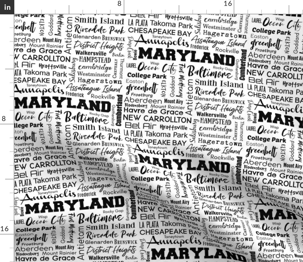 Maryland cities, white
