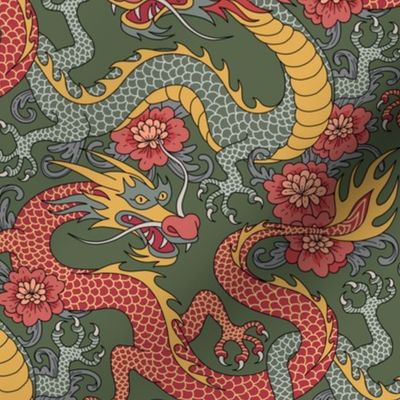chinese dragons green