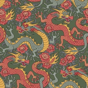 chinese dragons green