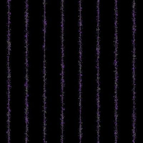 Splatter Pinstripe: Grey & Purple on Black