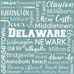 Delaware cities, flag green