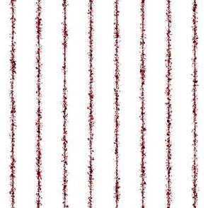 Splatter Pinstripe: Blood red on White