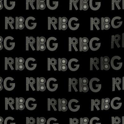 RBG letters in lace pattern tiny scale