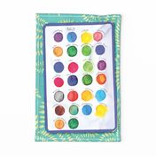 art palette tea towel