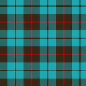 Wallace tartan, 3" custom teal/brown/red