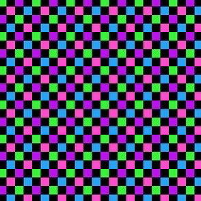 Neon Multi Checkerboard