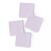 6" White Polka Dots with Lavender Back