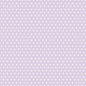 6" White Polka Dots with Lavender Back