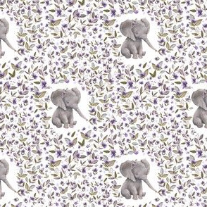 4" Baby elephant mix and match full lilac blooms