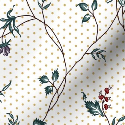 Chintz Vine Polka Dot Large