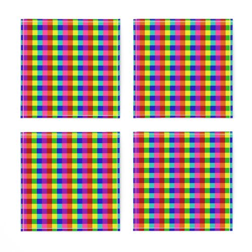 Rainbow Checkerboard Gingham