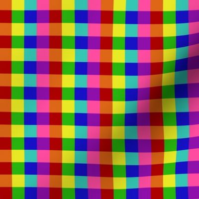 Rainbow Checkerboard Gingham