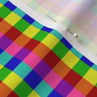 Rainbow Checkerboard Gingham