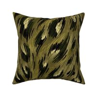 Leopard Print - Olive Green - Large Scale