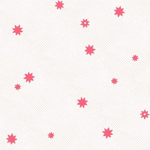 Dot star constellation, pink & ivory