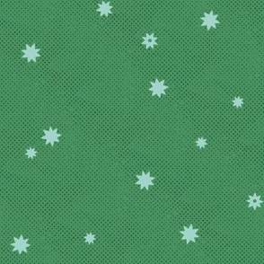 Dot star constellation, green