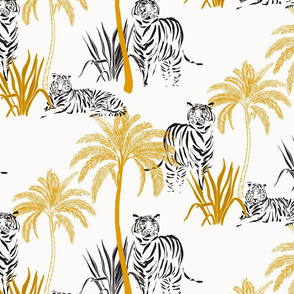 Tiger in palms