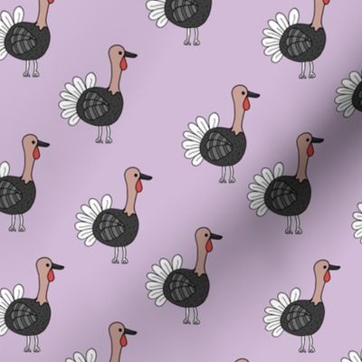 Little quirky turkey thanksgiving holiday icon animal design kids lilac purple girls