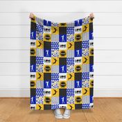 Volleyball//Love at first Spike//Chargers - Wholecloth Cheater Quilt