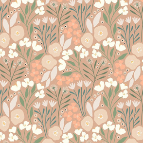 Fiona floral (tan) (small scale)