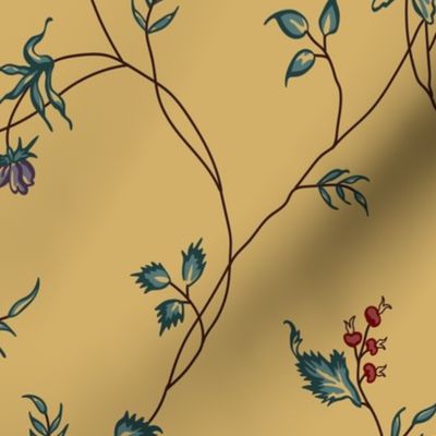 Chintz Vine Mustard Large