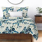 Fiona floral (light navy) (jumbo)