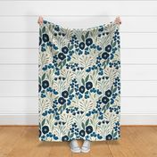 Fiona floral (light navy) (jumbo)