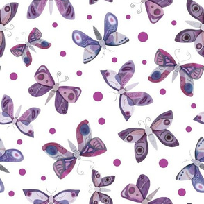 butterflies and dots